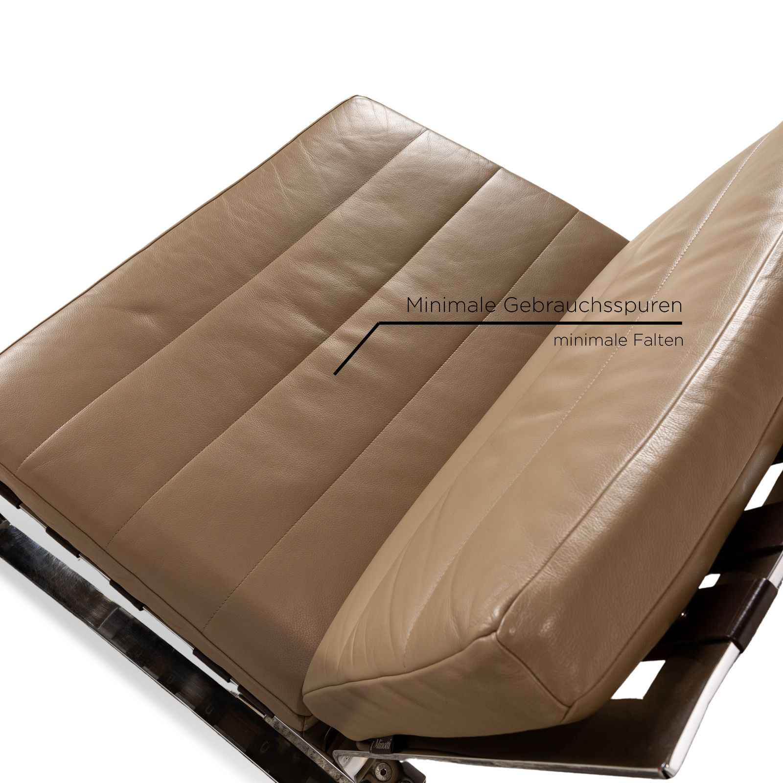 Minotti Delaunay Leather Armchair Beige Vintage photo 4806.0