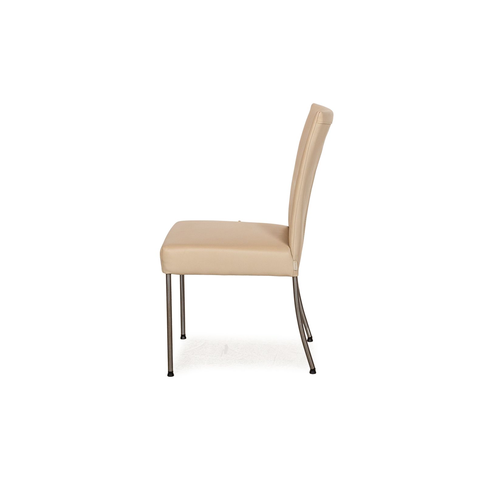 photo for sale Set Of 8 Bert Plantagie Leather Chairs Beige Dining Room
