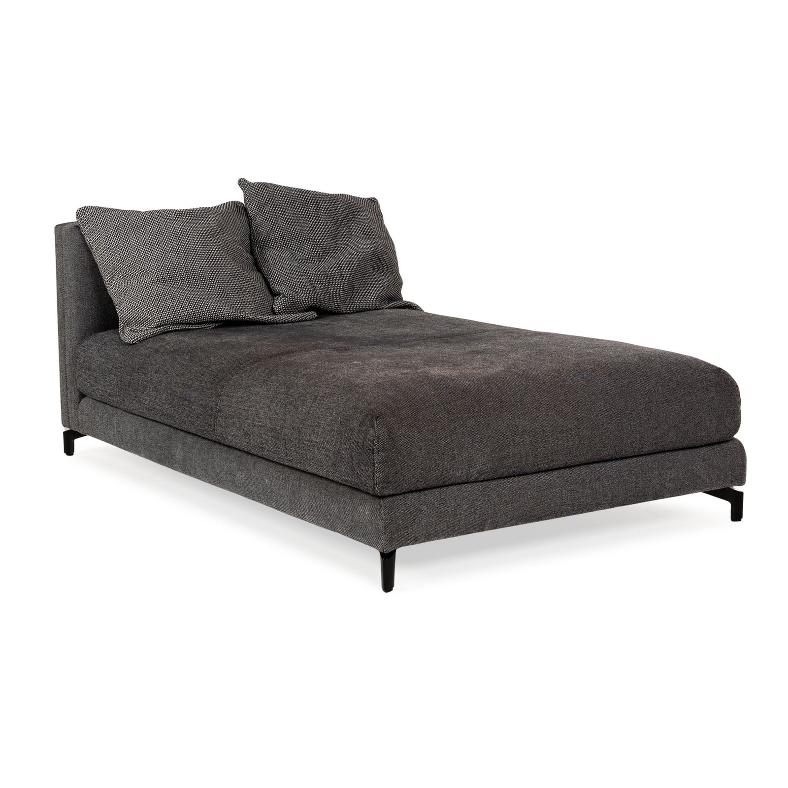 Rolf Benz Nuvola Fabric Lounger Grey Black Daybed