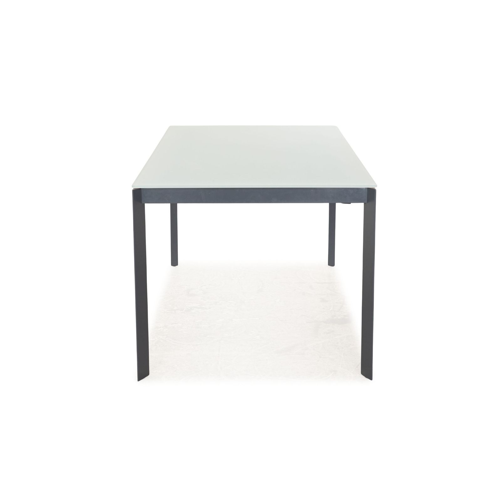 photo furniture Bonaldo Twice Glass Dining Table White Matt Extendable 180/225/270 X 76 X 90 Cm
