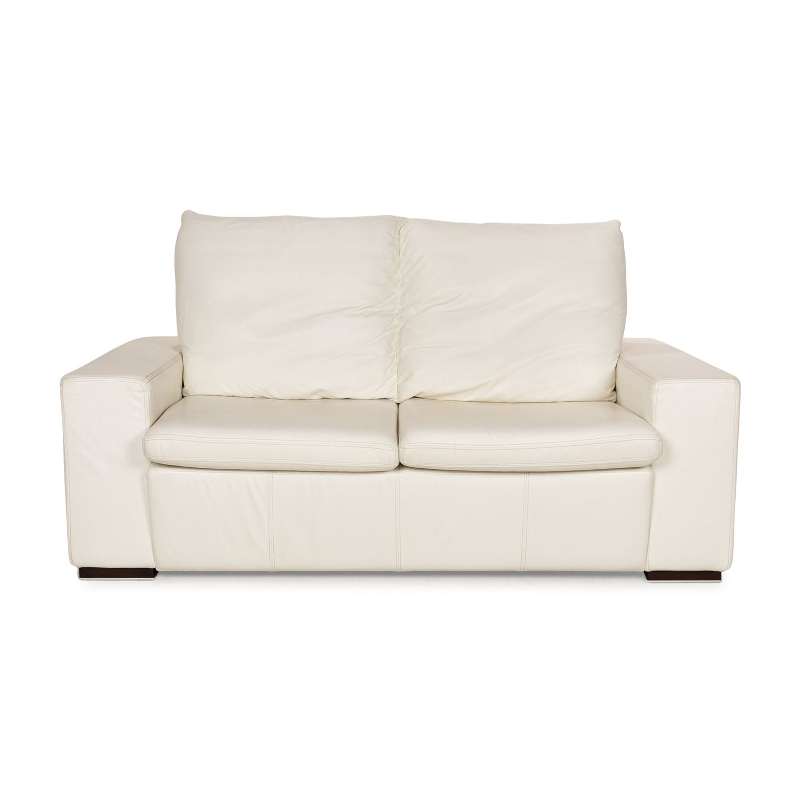 Nieri Leather Two Seater White Sofa