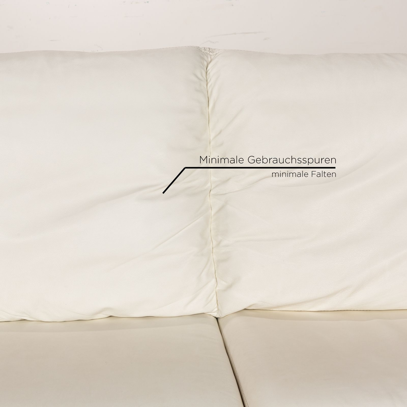Nieri Leather Two Seater White Sofa photo vinterior