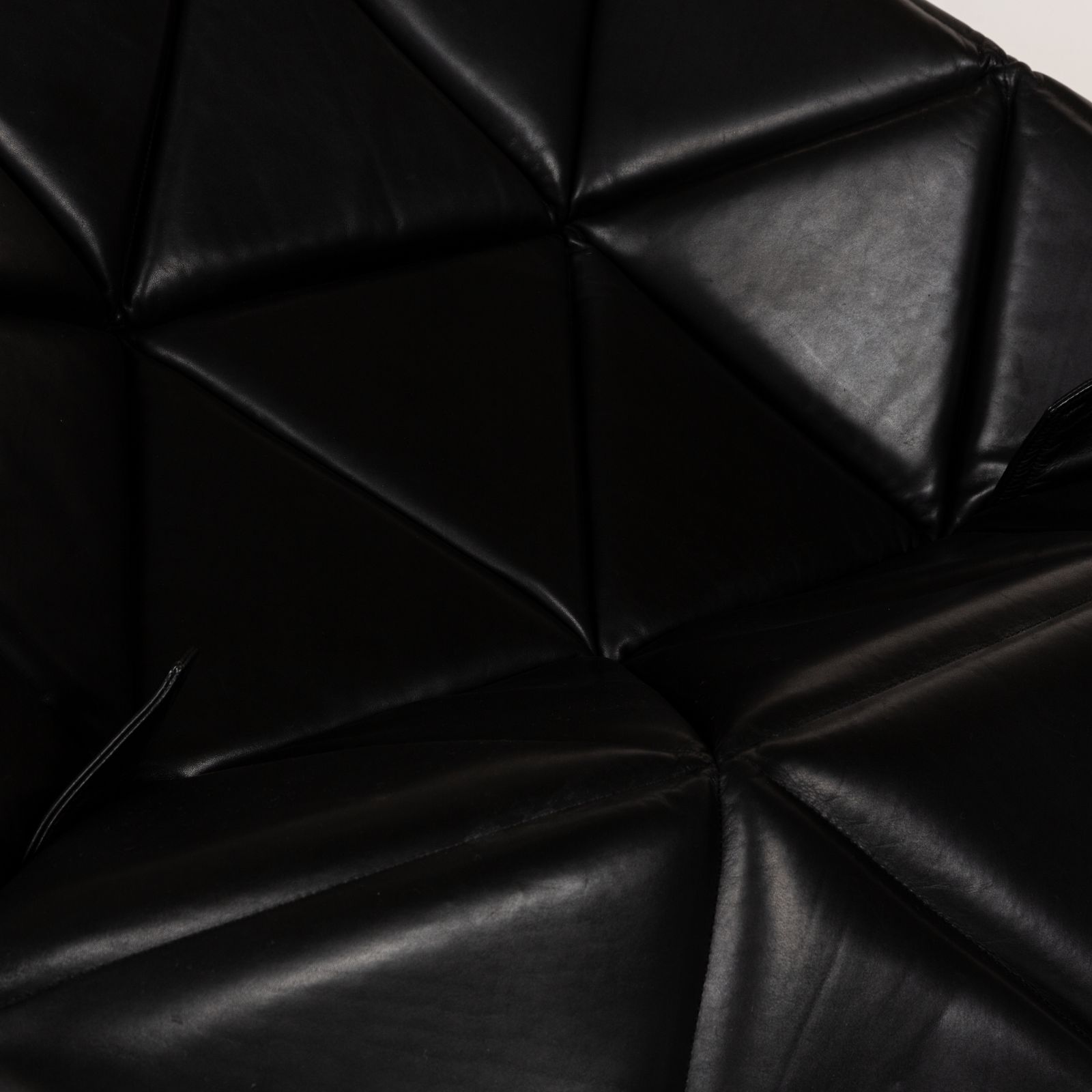 Freifrau Marie Fabric Armchair Black Grey Bean Chair photo for sale