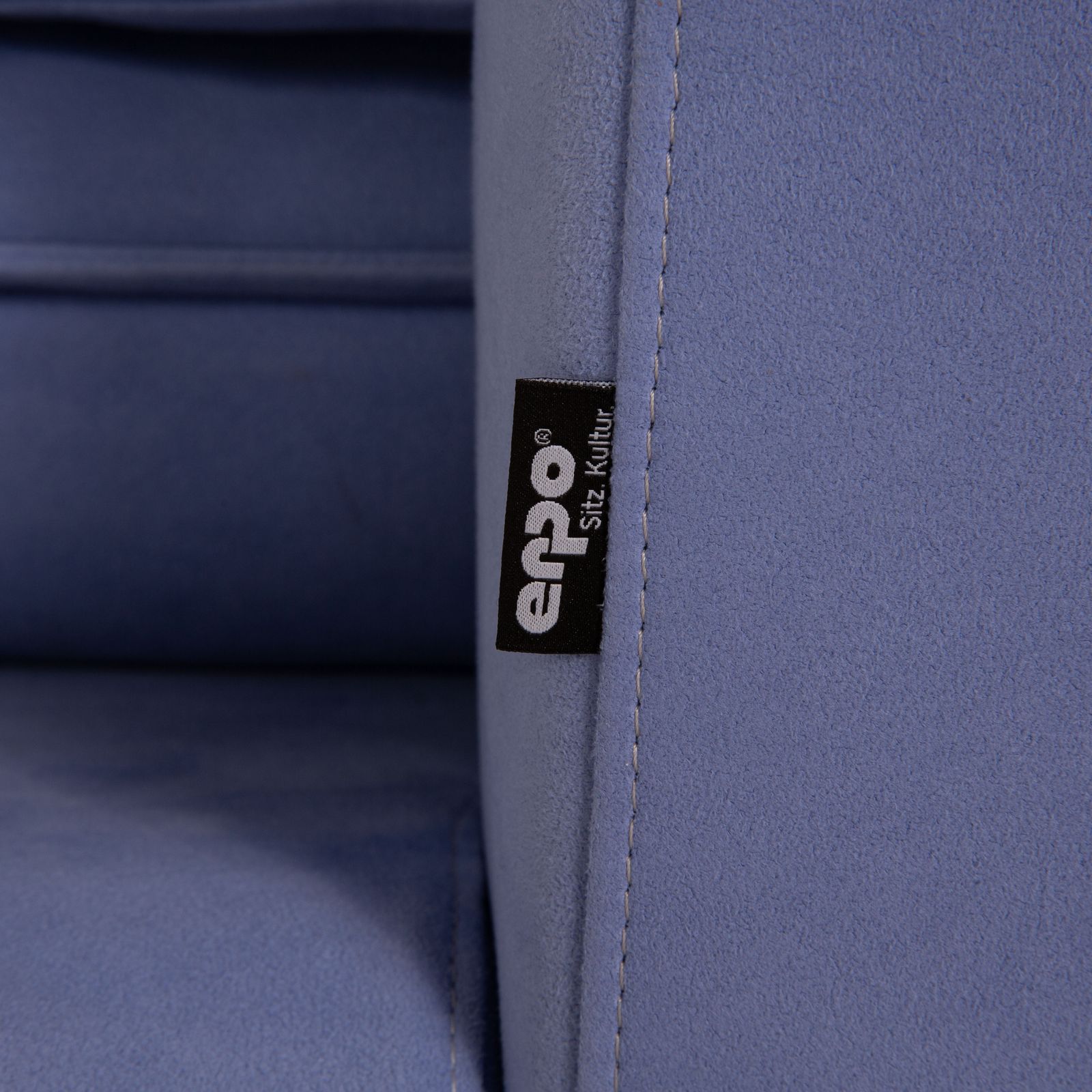 Canapé 2 places Erpo Avantgarde AV 400 en tissu bleu, fonction relax photo 3509.0