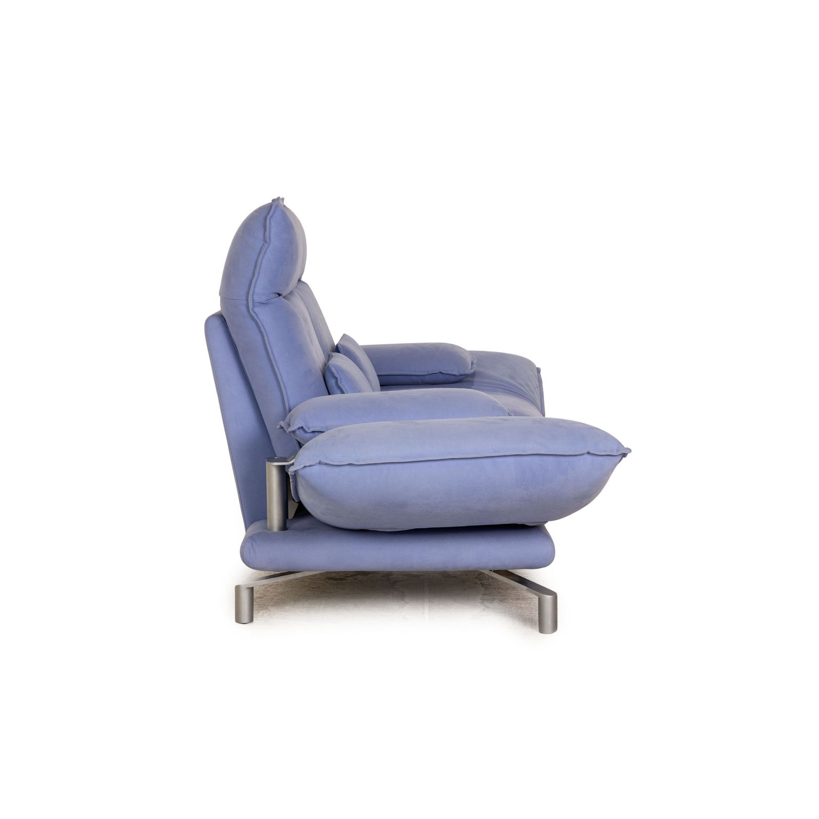 Canapé 2 places Erpo Avantgarde AV 400 en tissu bleu, fonction relax photo vinterior