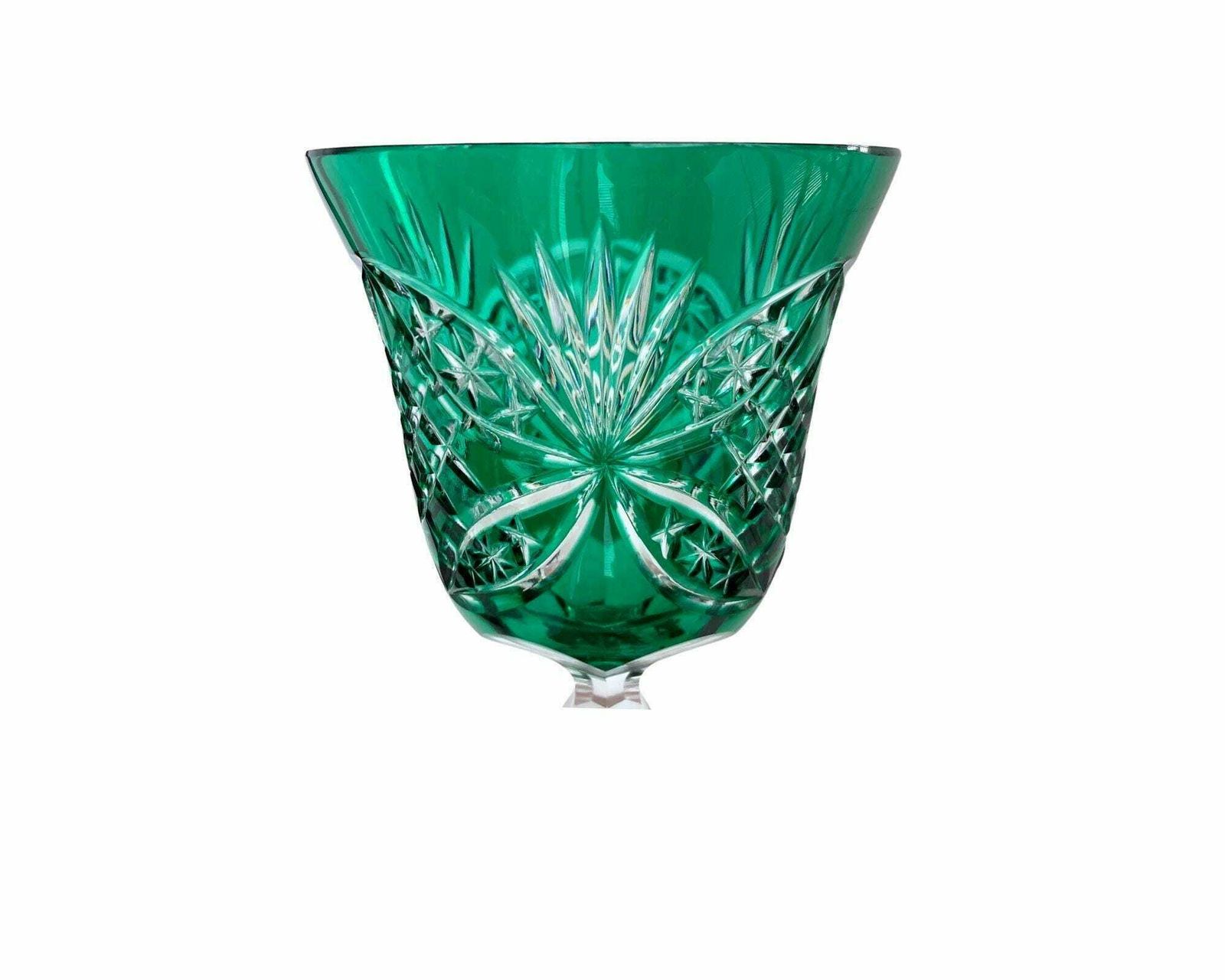 Emerald Wine Glasses | 2pcs | Green Crystal Glassware | Nachtmann photo Home Decor