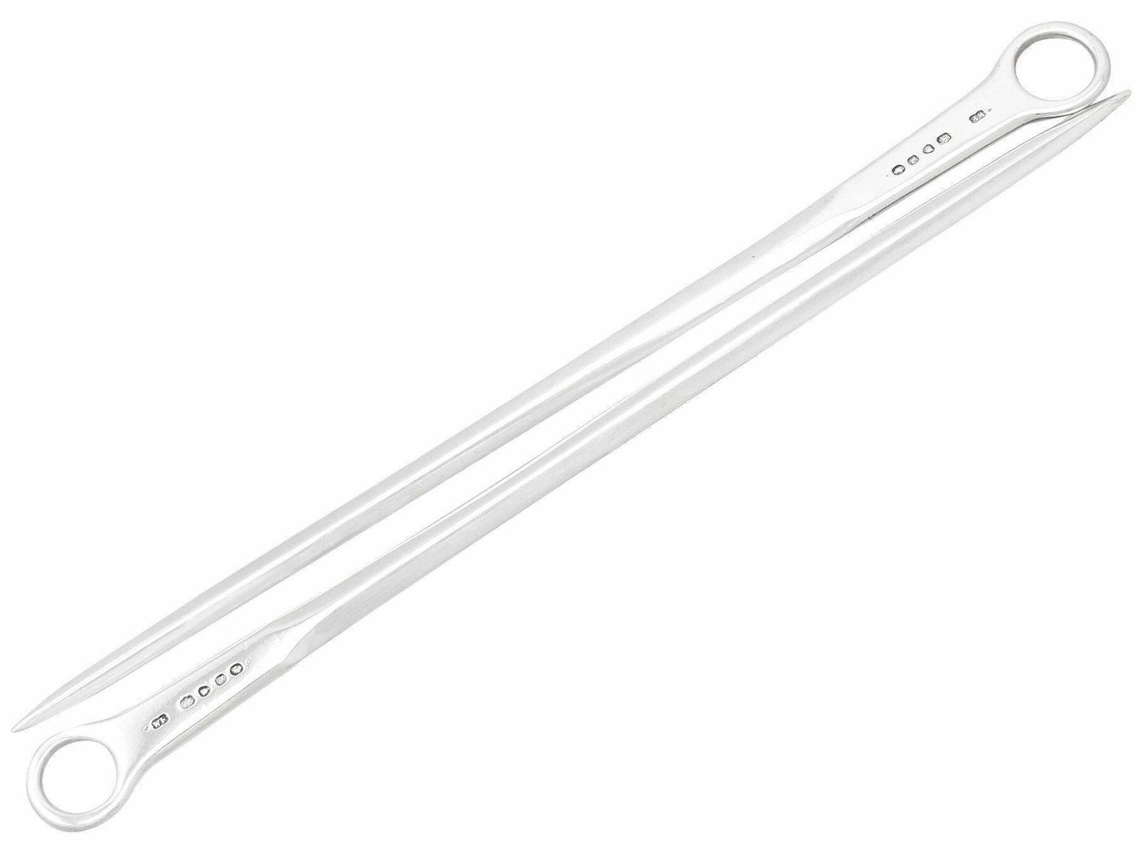 Antique Victorian English Sterling Silver Meat Skewers / Letter Openers photo for sale
