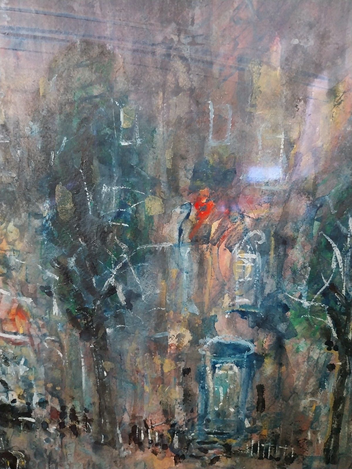 Impressionist Contemporary Art Rutland  Michael Gibbison Watercolour Paris City photo buy