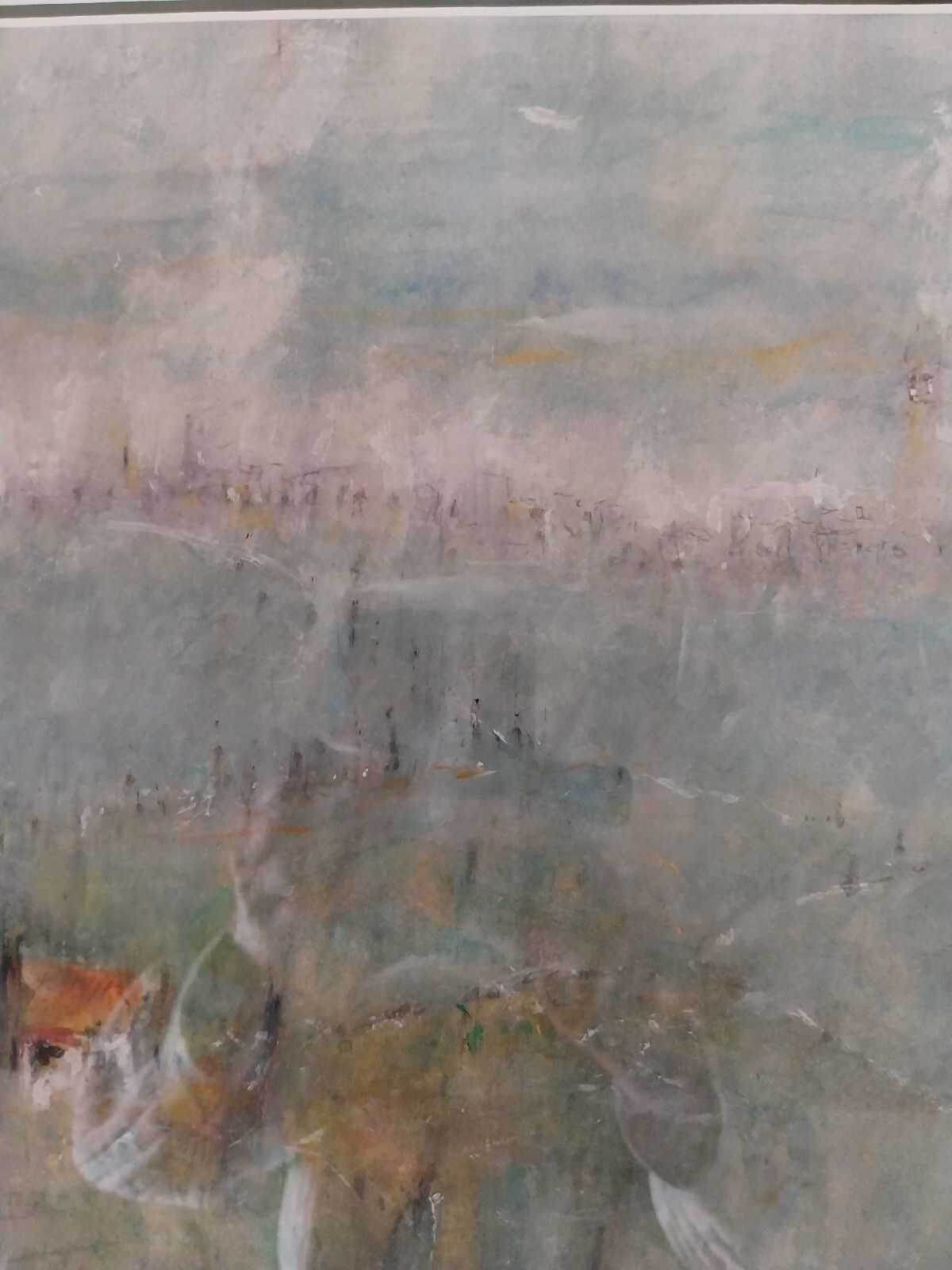 Impressionist Contemporary Art  Michael Gibbison Watercolour Rural Scene France photo vintage