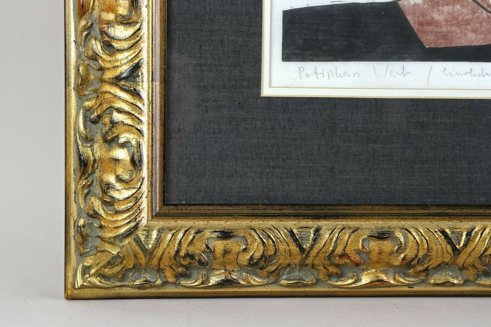 20th Century Linocut Artwork "Patinkas Work"   Two Colour, Signed Peter K., 1970 photo vinterior