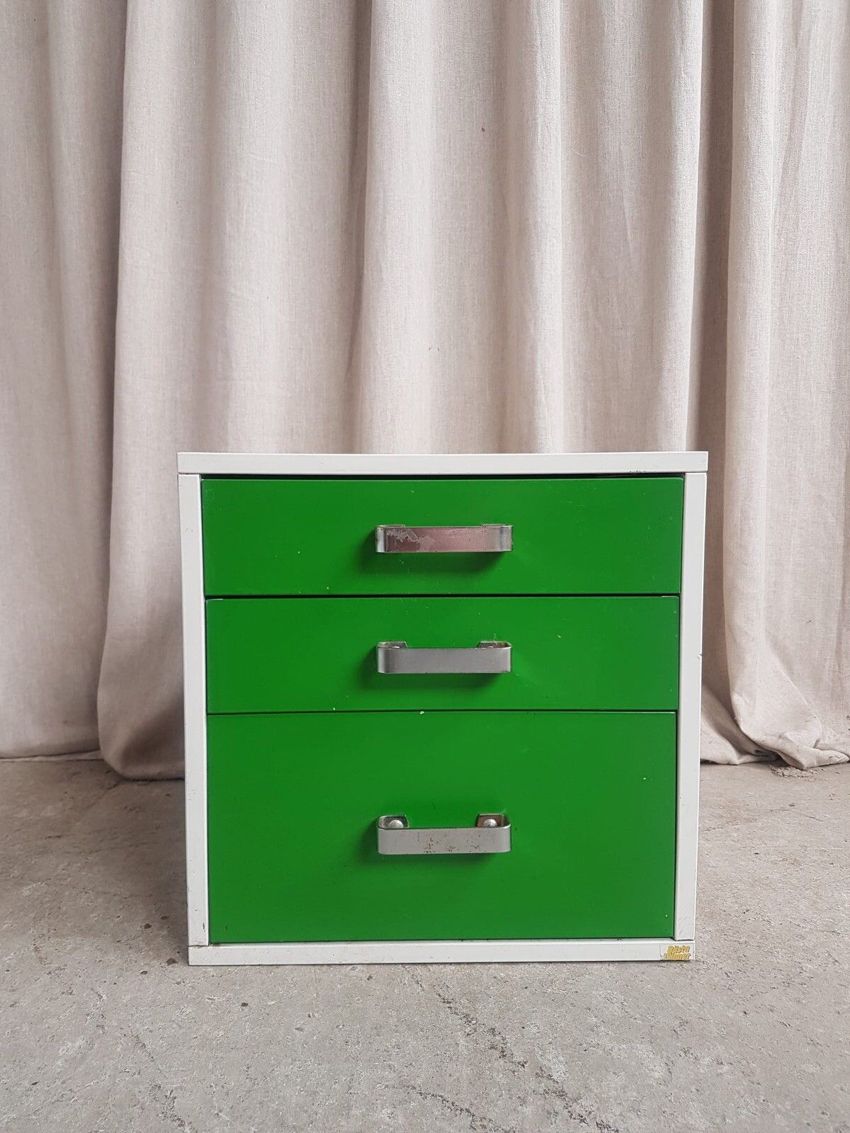Vtg Late Mid Century Small Chest Of Filing Drawers Scandi Danish Retro R616 photo vintage