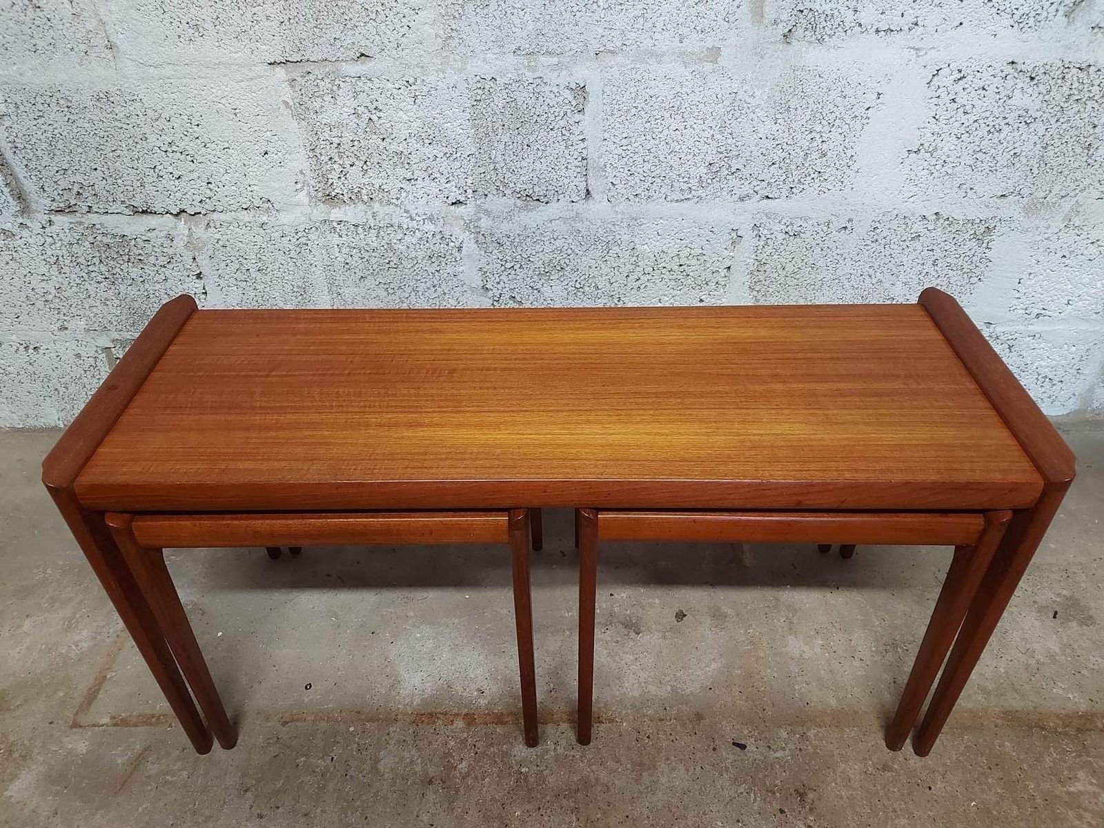 1960s Kurt østervig Teak Coffee Table With Floating Nest Of Tables. photo Furniture