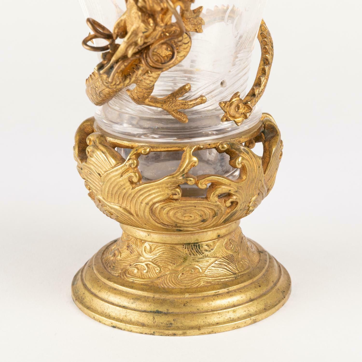 Vase From The Escalier De Cristal, Gilt Bronze Mounting, 19th Century photo for sale