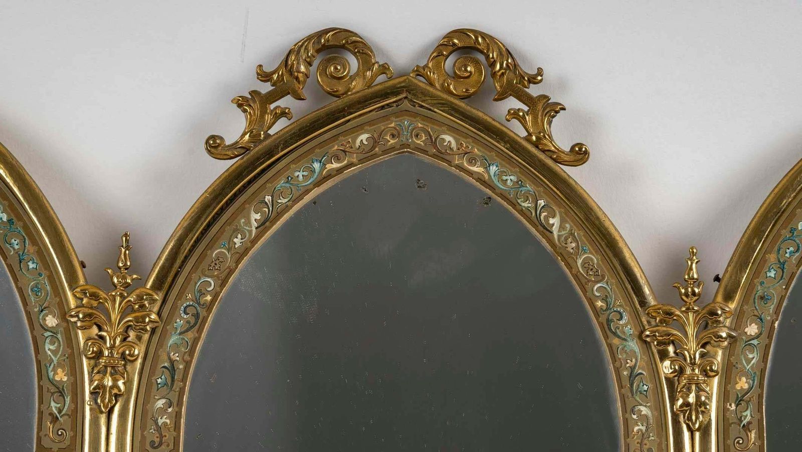 Set Of Mirrors, Triptych Mirrors And A Pair Of Mirrors, 19th Century. photo furniture