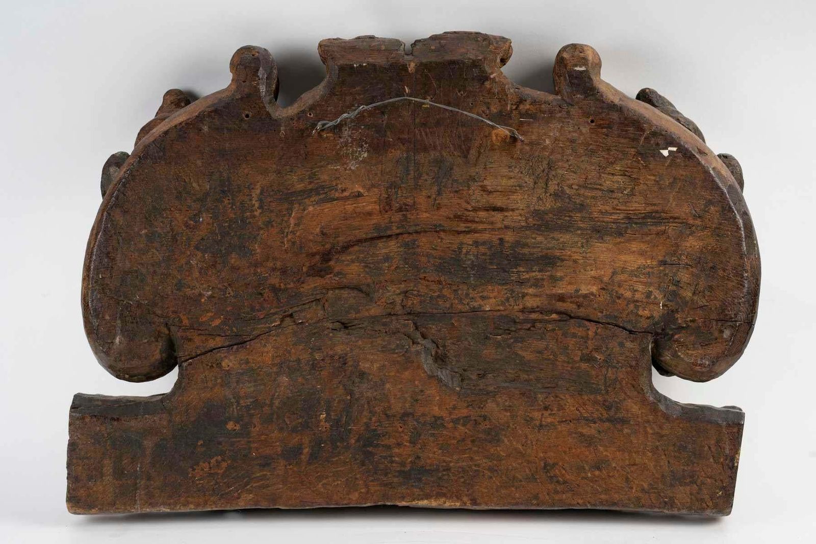 Oak Sculpture Of Christ Emerging From The Tomb, Surrounded By Roman Soldiers. photo vintage