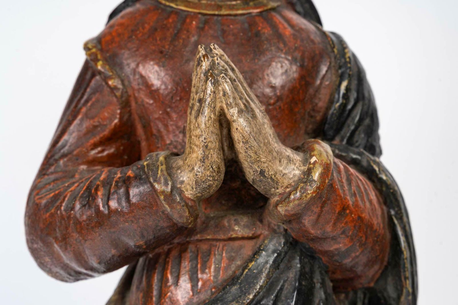 Sculpture In Polychrome Wood Representing Saint Marguerite, 18th Century. photo for sale