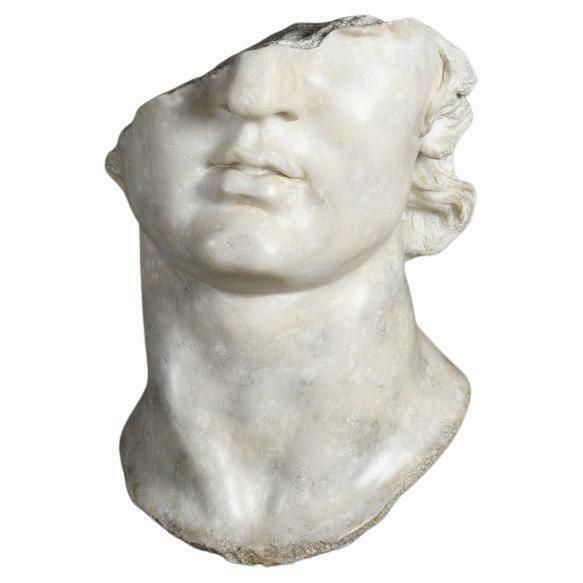 Sculpture Of A Head Of Apollo In The Hellenistic Style, 21st Century. photo furniture