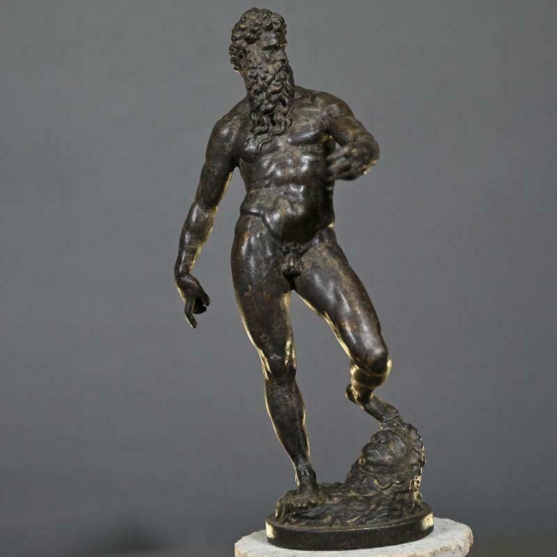 Sculpture Representing A Statue Of Hercules, 21st Century. photo Art