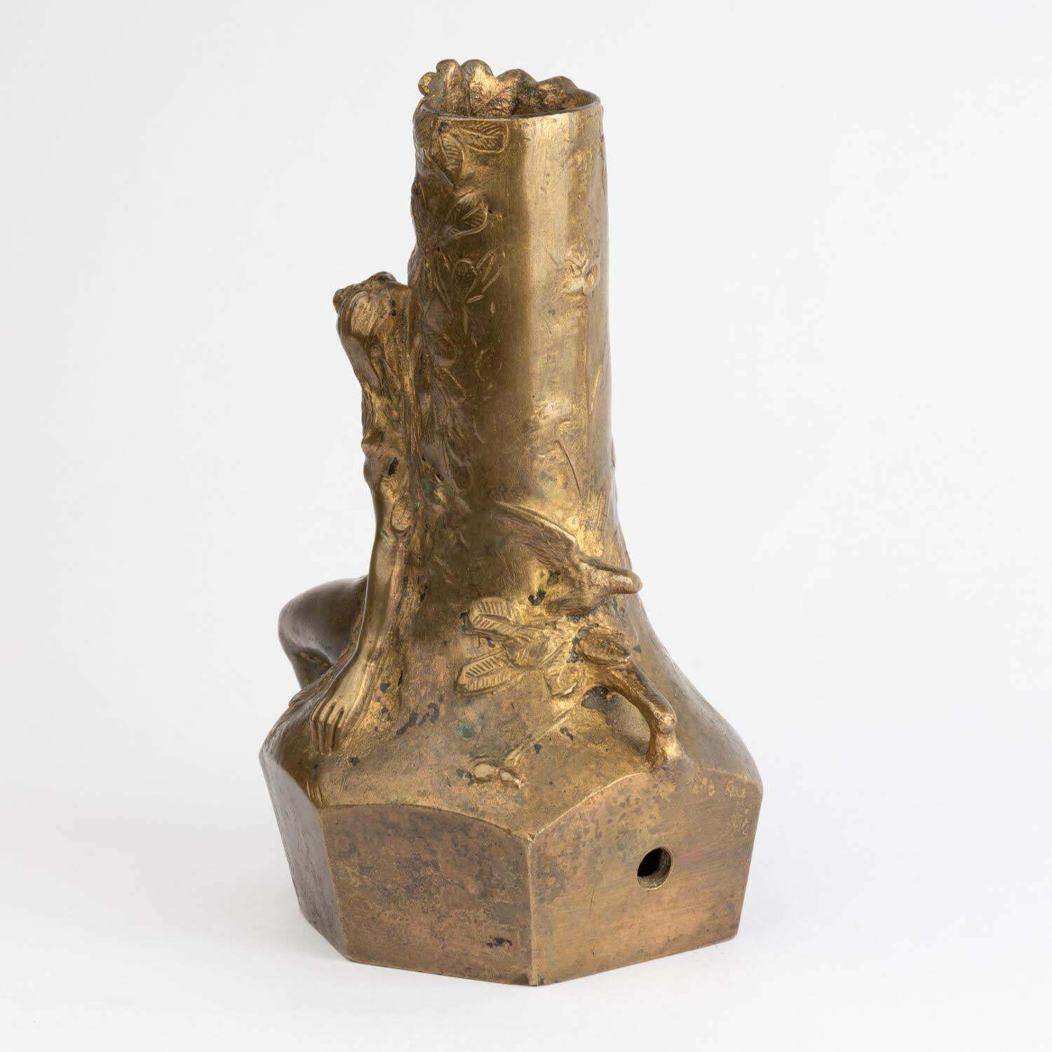 Art Nouveau Period Table Lamp Base, Circa 1900 Signed By Charles Korschann. photo vinterior