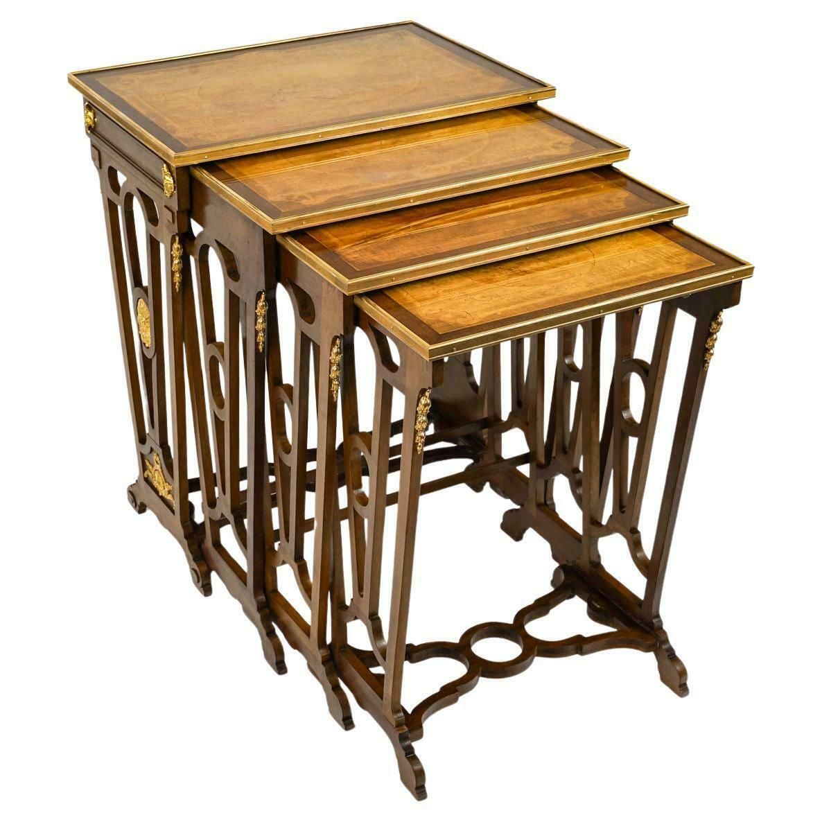 Suite Of 4 Nesting Tables, 19th Century, Napoleon III Period.