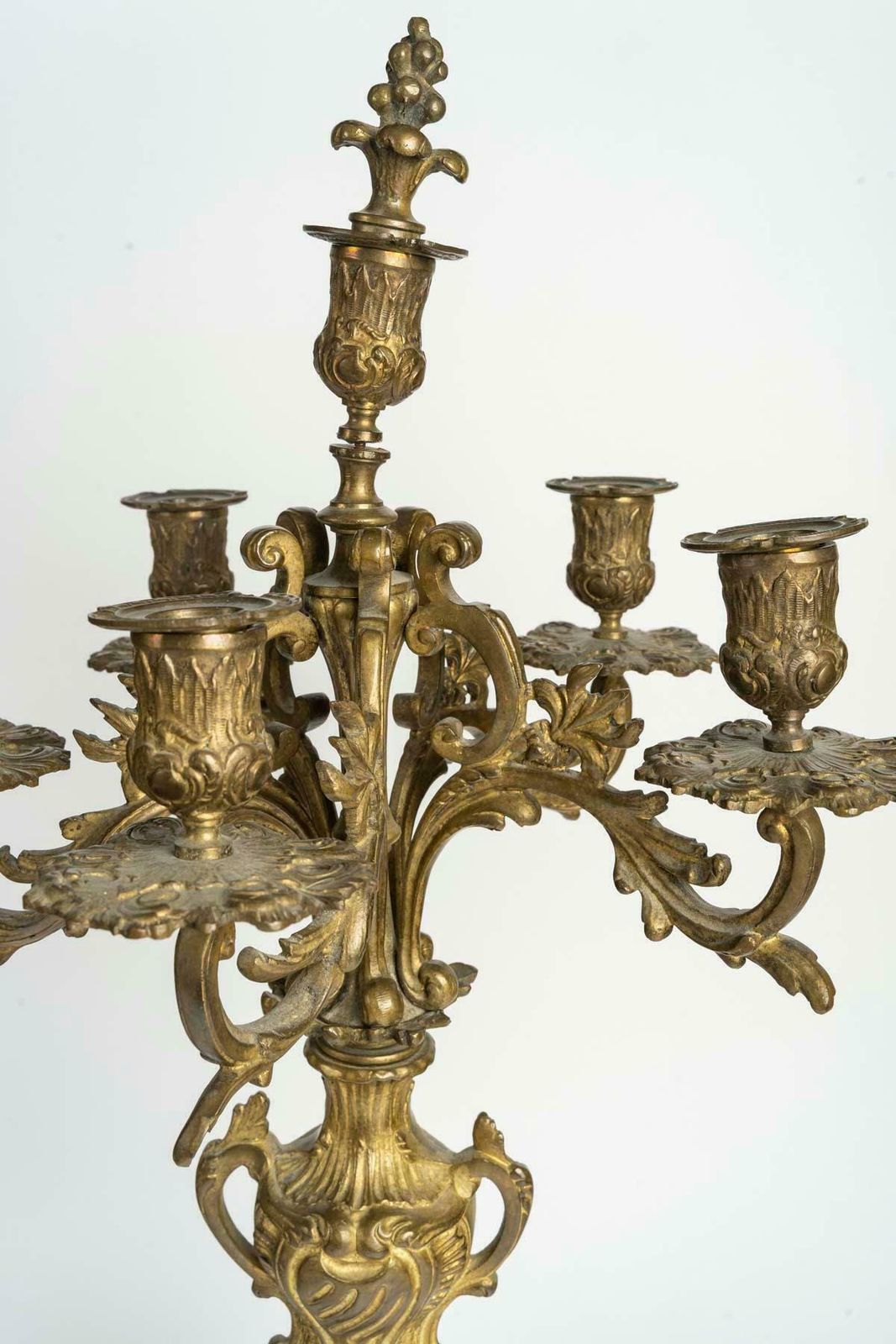 An Important Pair Of Bronze Candelabra From The 19th Century. photo 790.0