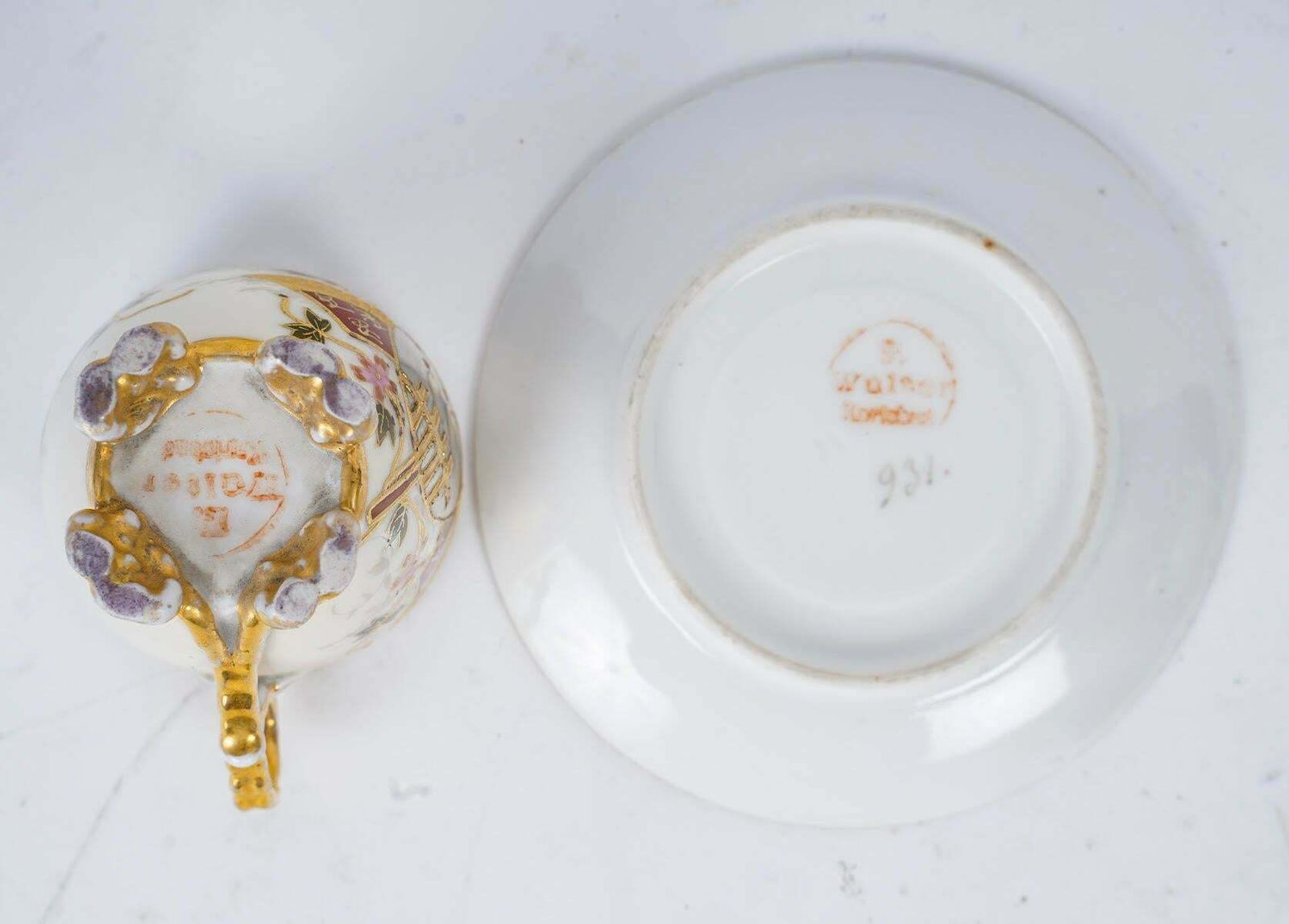 Home Decor Austrian Porcelain Coffee Service, 19th Century, Napoleon III Period photo