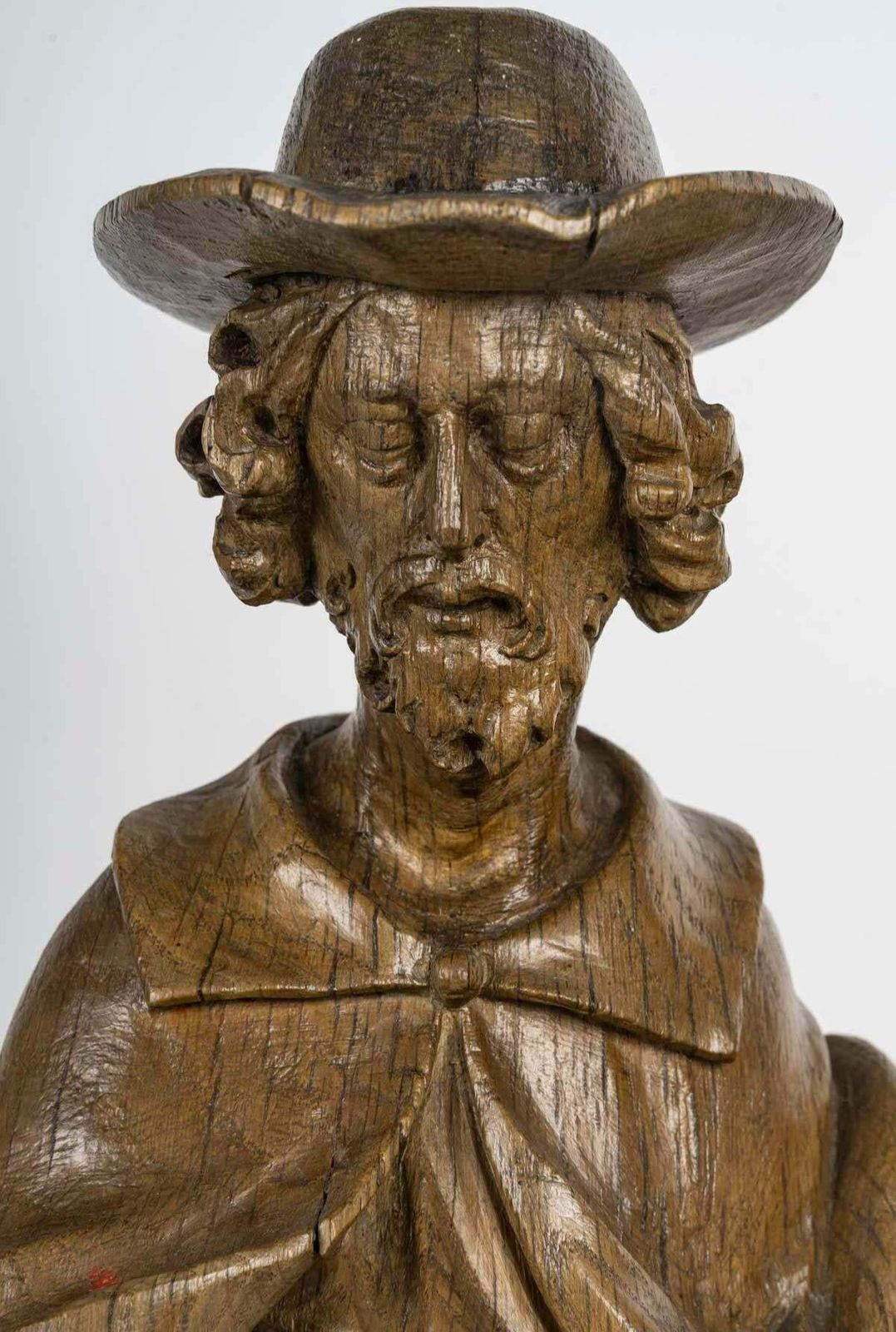Carved Oak Sculpture Of A Saint, 18th Century, Louis XV. photo furniture