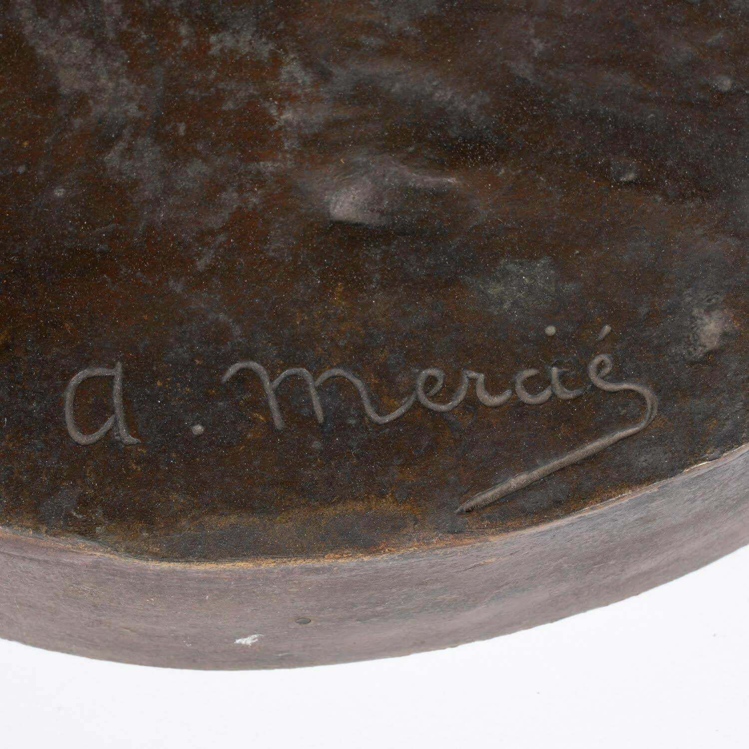 Sculpture In Patinated Bronze Signed Antonin Mercié, 19th Century. photo vinterior
