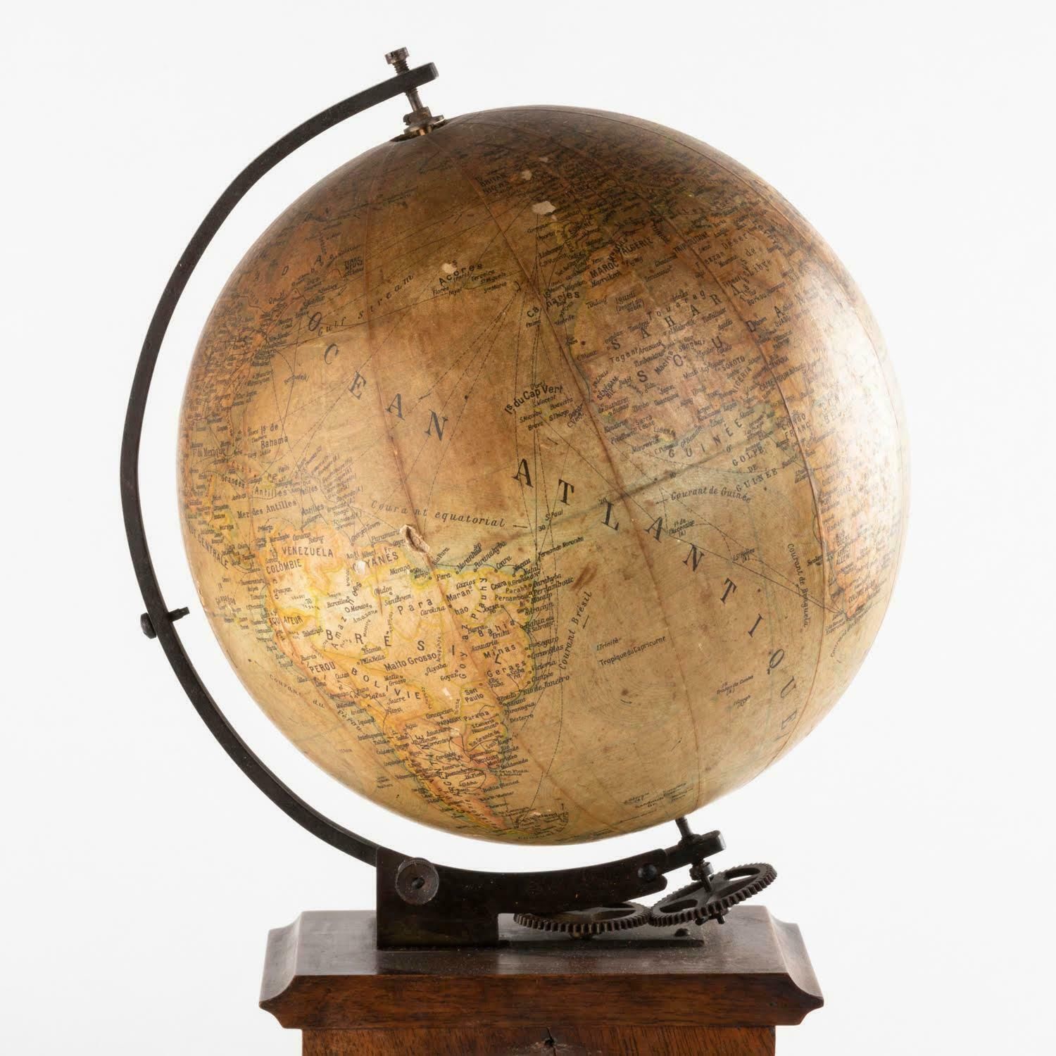 19th Century Clock Surmounted By A Globe, Napoleon III Period. photo buy
