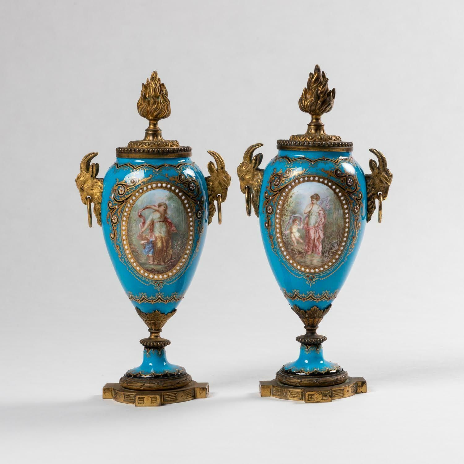 Pair Of Cassolettes Convertible Into Candleholders, 19th Century. photo furniture