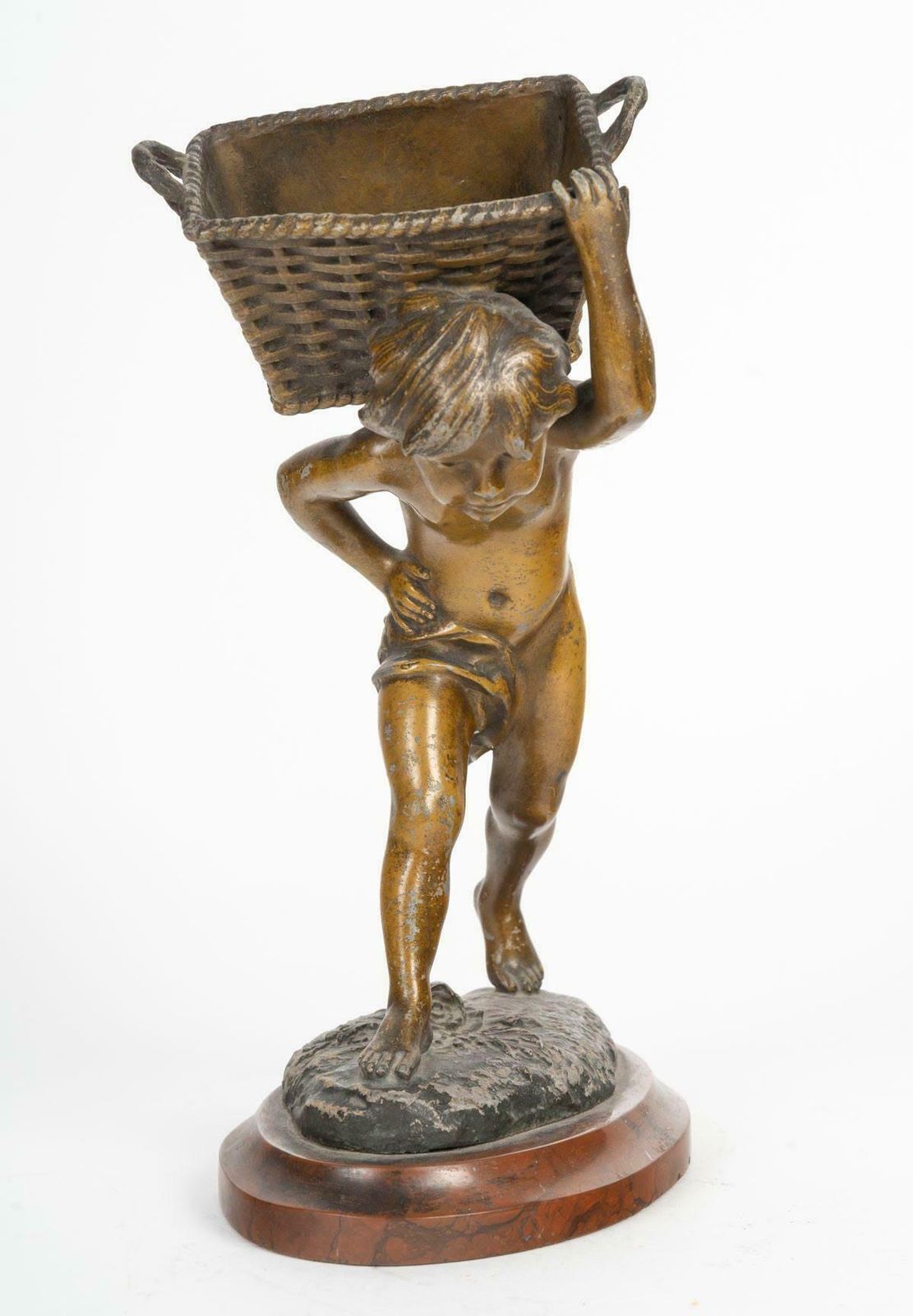 Regule Sculpture, Griotte Marble Base, 19th Century, Napoleon III Period. photo 1687.0