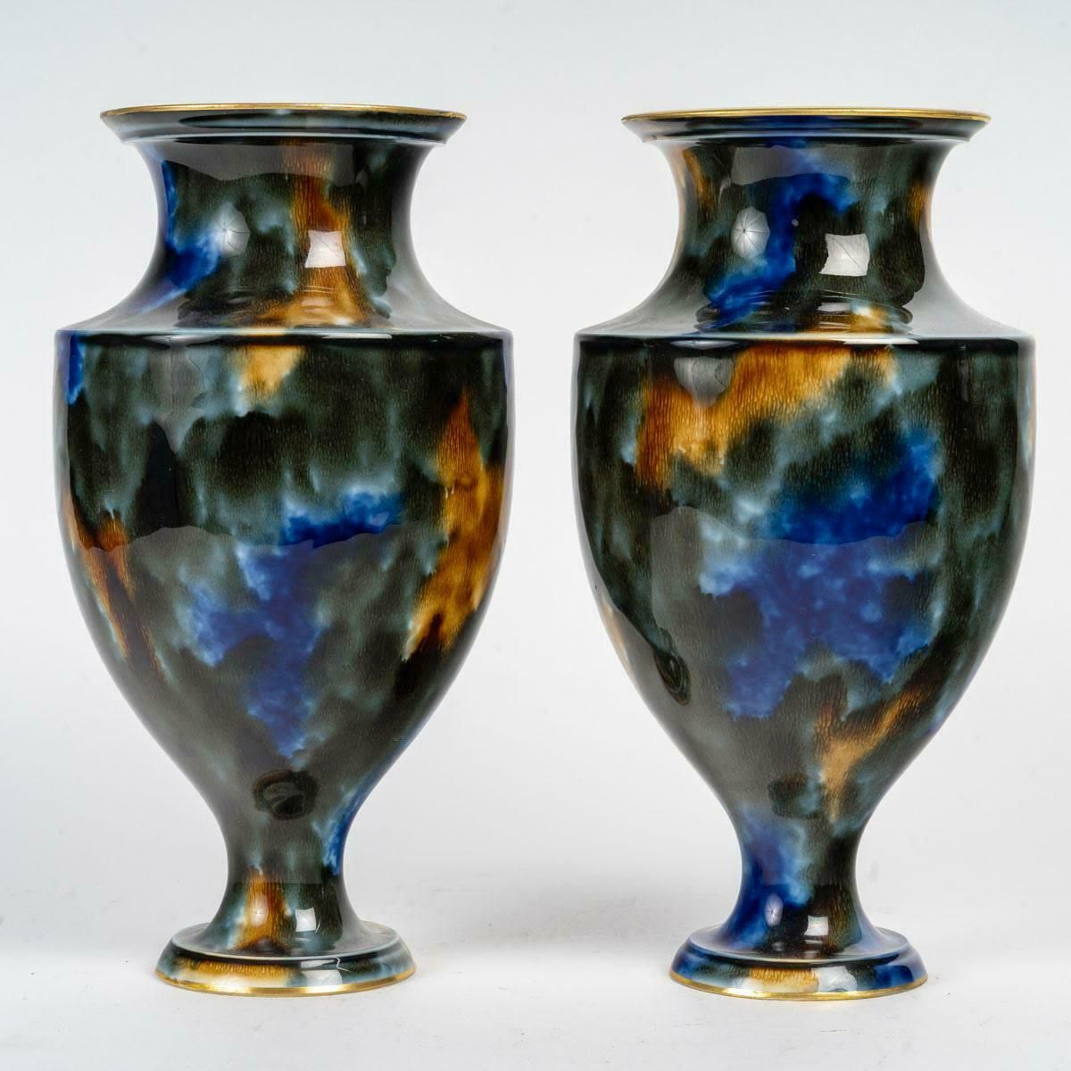 Pair Of Sèvres Porcelain Vases, Napoleon III Period, 19th Century. photo Home Decor