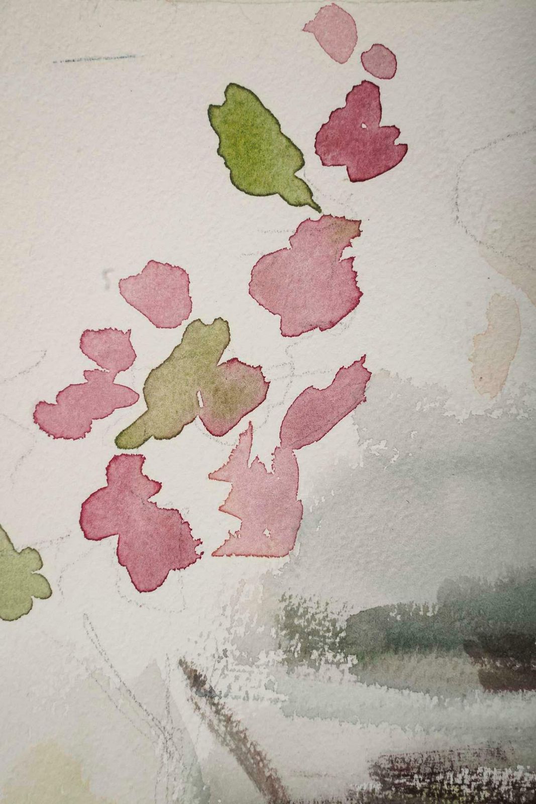 Watercolour In The Asian Style, 20th Century. photo for sale
