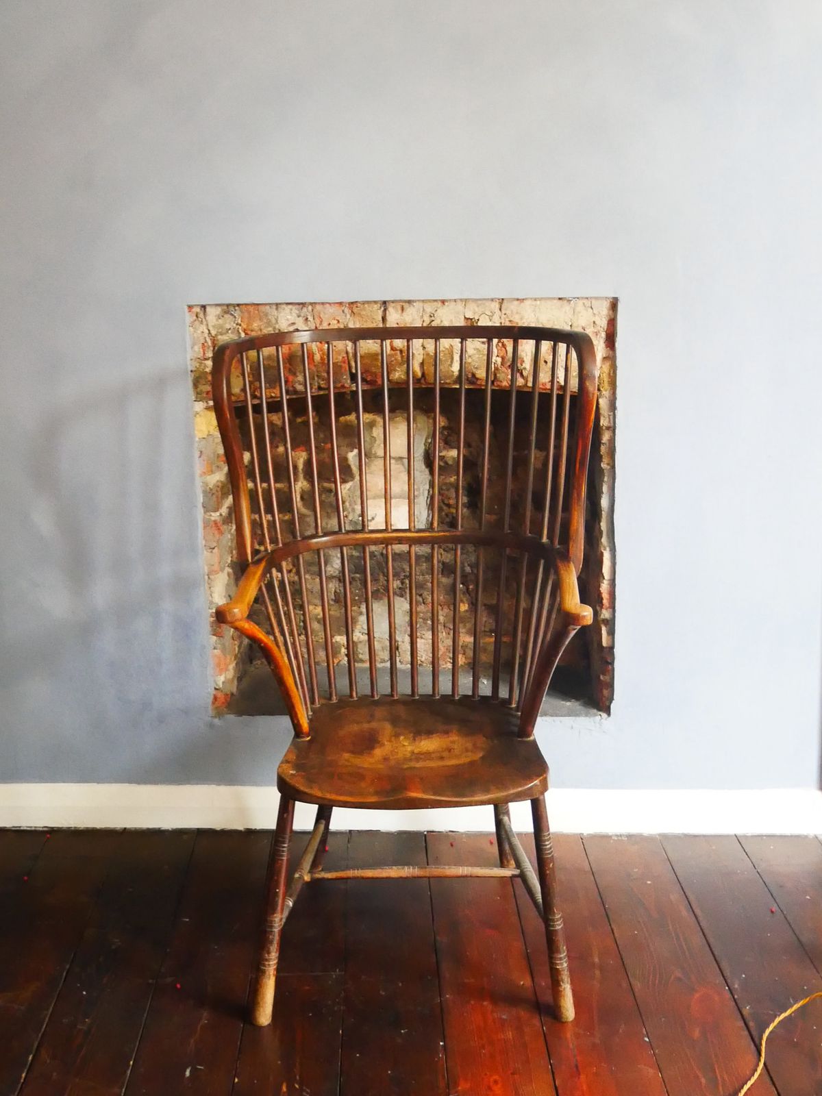 C. 1880 Wingbacked Arts & Crafts Windsor Armchair, Produced By Heal’s photo furniture