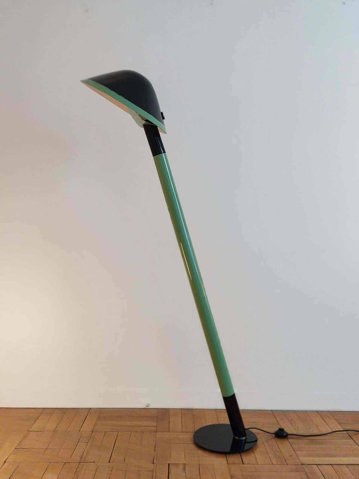 Lacquered Floor Lamp   The Man Who Leans   France 1970 photo Lighting