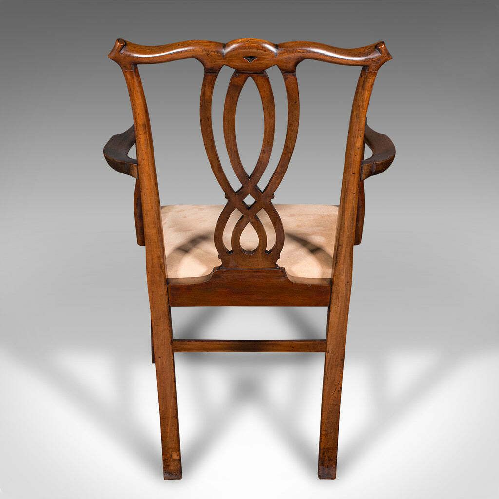 Antique Drawing Room Elbow Chair, English, Carver, Chippendale Taste, Georgian photo for sale