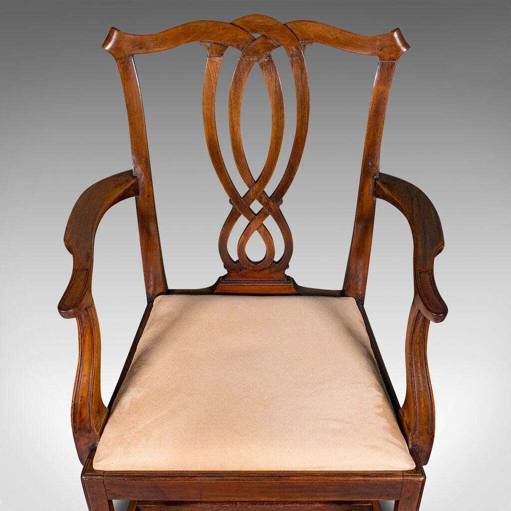 Antique Drawing Room Elbow Chair, English, Carver, Chippendale Taste, Georgian photo buy
