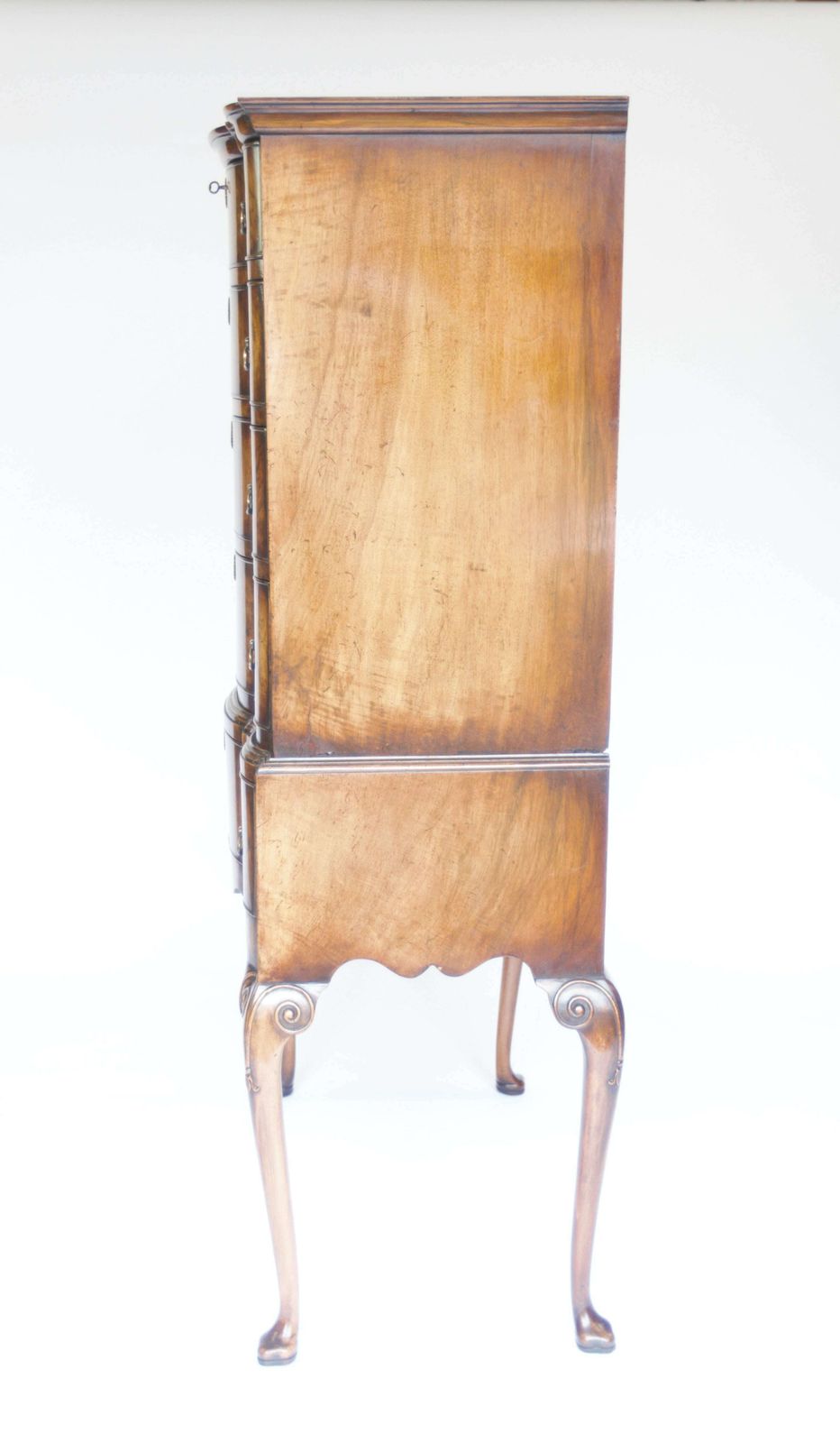 Queen Anne Revival Walnut Chest On Stand Circa 1920s photo vinterior