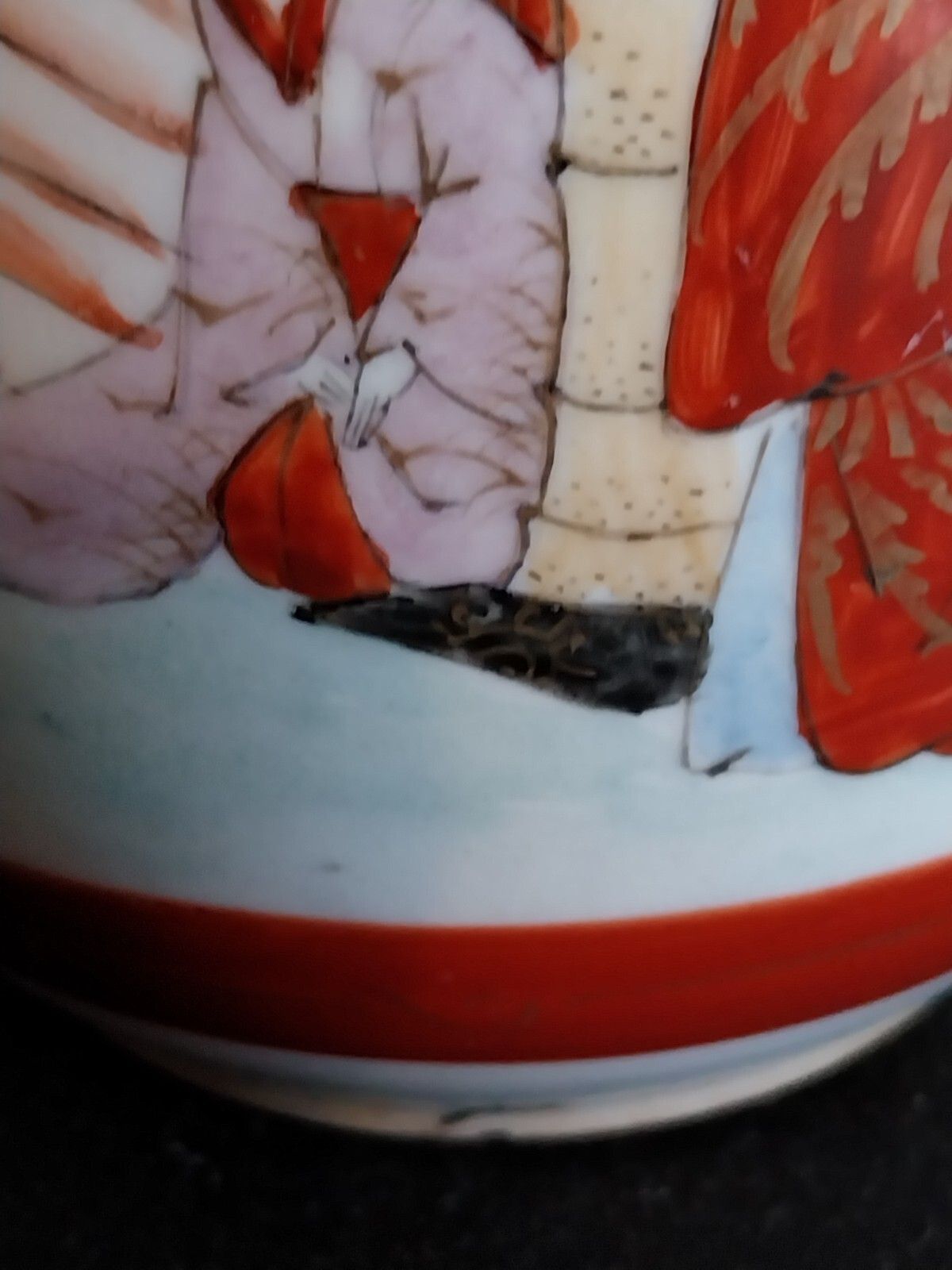 photo buy Antique Japanese Kutani Tea Pot With Porcelain Strainer Infuser Rare 19 Century