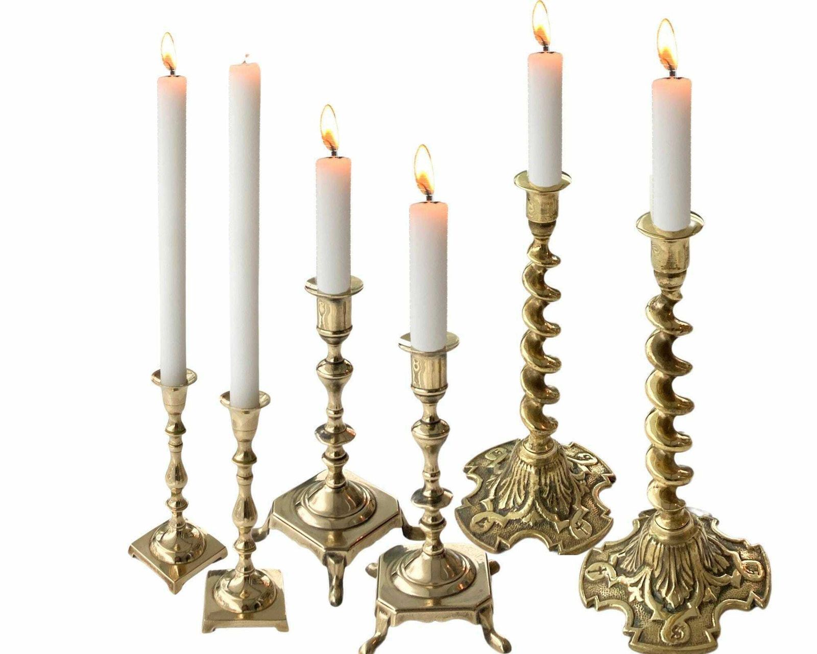 Antique Victorian Candlesticks Pair | 2pcs | Bronze Or Brass | Make A Selection