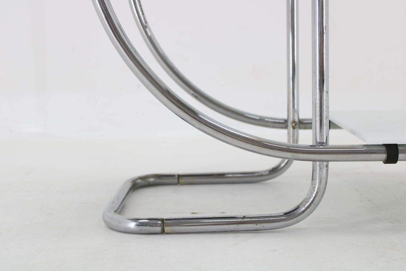 photo vinterior 1930s Bauhaus Flower Stand With Glass, Czechoslovakia