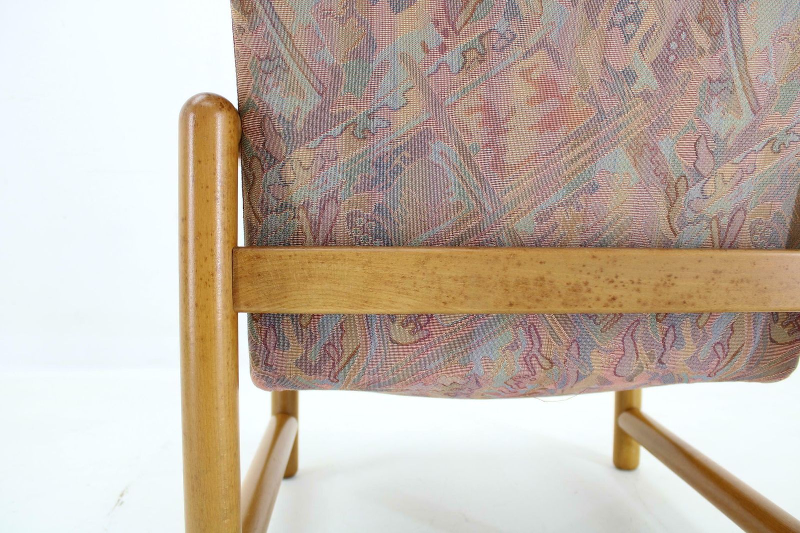 Furniture 1970s Pair Of Beech Armchairs And Coffee Table  By Ton, Czechoslovakia photo