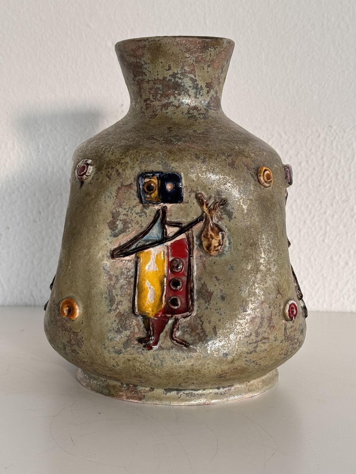 Italian Mid Century Ceramic Vase By Umberto Zannoni, Faenza, 1950s photo furniture