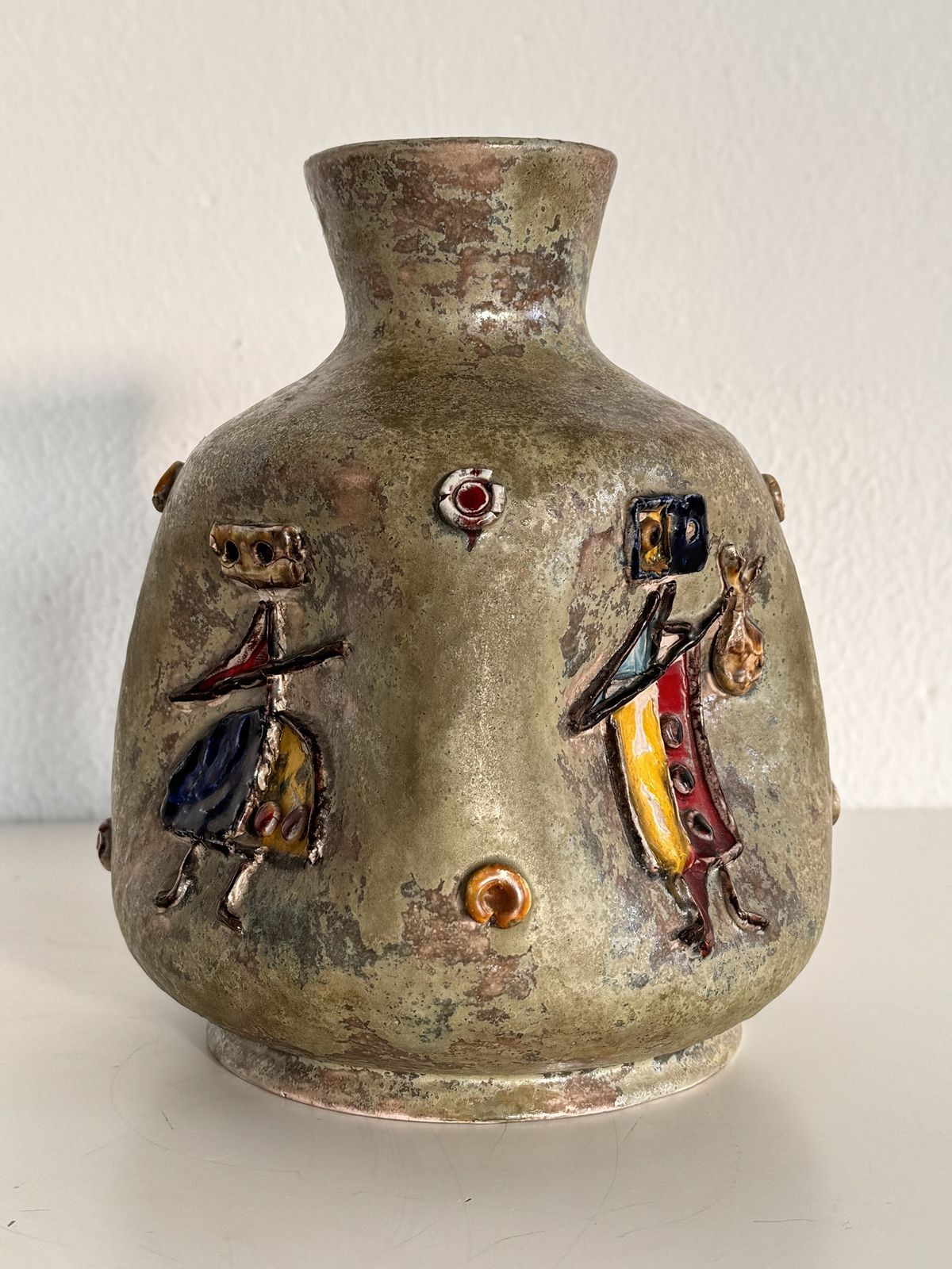 Italian Mid Century Ceramic Vase By Umberto Zannoni, Faenza, 1950s photo Home Decor