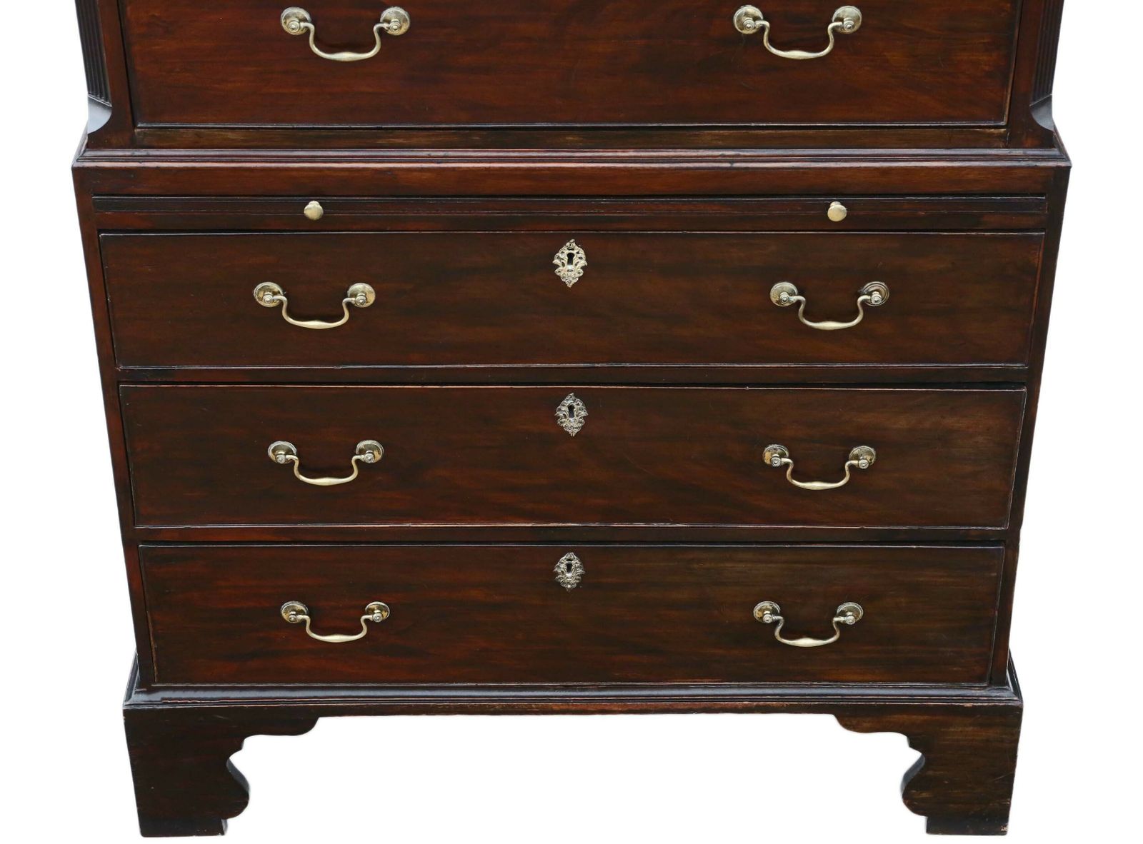 Antique 18th Century Mahogany Tallboy Chest On Chest Of Drawers – Timeless Storage Solution photo vinterior