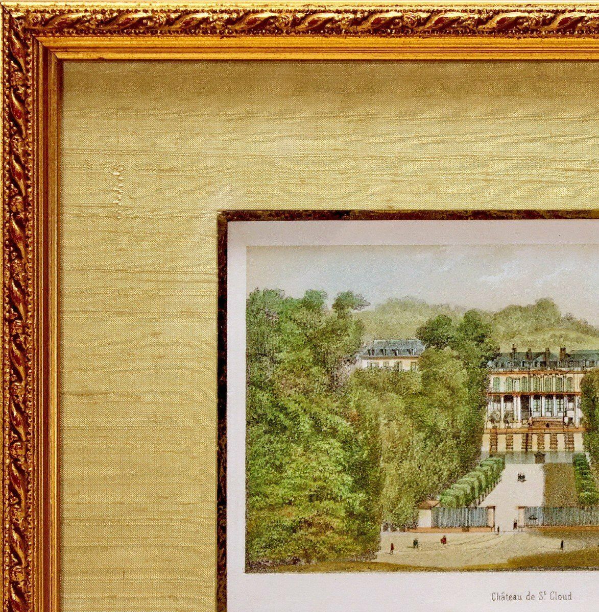 Engraving   Château De Saint Cloud   Ep. 1st Half Of The 19th Century photo furniture