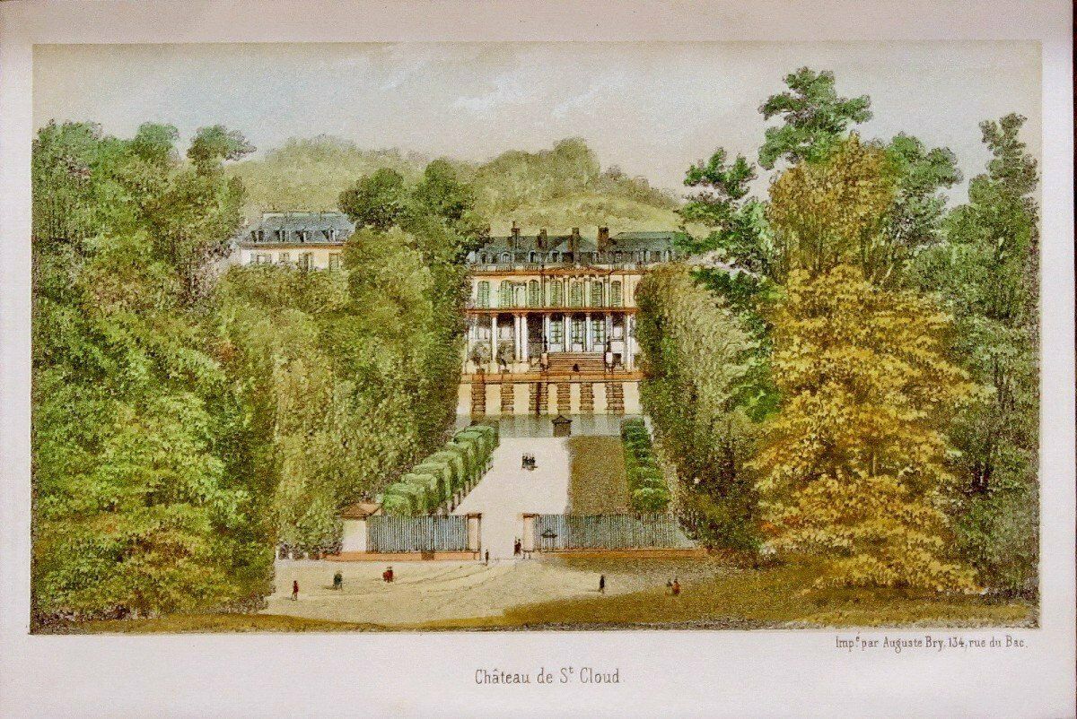 Engraving   Château De Saint Cloud   Ep. 1st Half Of The 19th Century photo for sale