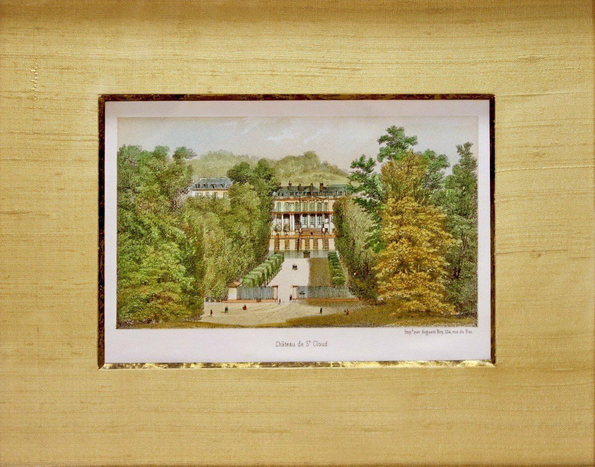 Engraving   Château De Saint Cloud   Ep. 1st Half Of The 19th Century photo Art