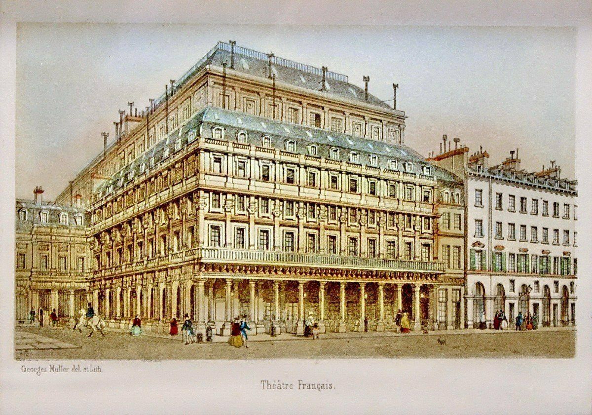 Engraving   Paris   The French Theater   Ep. 19th Century photo for sale