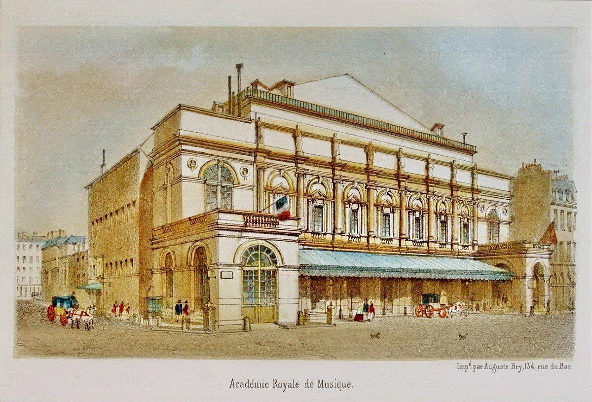 Engraving   Paris   Royal Academy Of Music   1st Half Of The 19th Century photo for sale